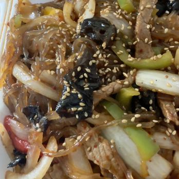 Cafe Ganadara - Japchae over rice - Korean Near Me - St. Louis, Missouri