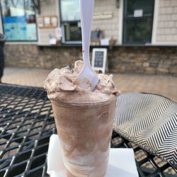 Sweet Babe's Creamery - Small Sweet Babe with twist soft serve and Oreos and Reese Cups mixed in