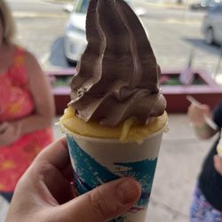 Pops Homemade Water Ice - Havertown - Chocolate soft serve is an amazing choice for a gelati.