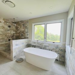 Class A Painting - Complete bathroom renovation! Whether it's drywall, trim, cabinet install, tile, or painting-we've got you covered!
