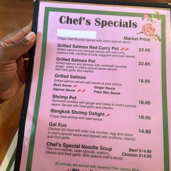 Amina Thai - Menu - Chef's Specials - Thai Near Me - Rockville, Maryland
