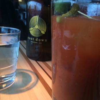 Root Down DIA - Bloody Mary kinda morning. Happy Thanksgiving:) - New American Near Me - Denver, Colorado Root Down DIA - Bloody Mary kinda morning. Happy Thanksgiving:) - New American Near Me - Denver, Colorado