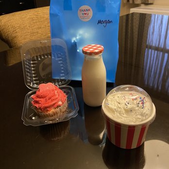 Colossal Cupcakes - Cake Quake & Frosted Animal Cracker & a milk - Bakeries Near Me - Cleveland, Ohio Colossal Cupcakes - Cake Quake & Frosted Animal Cracker & a milk - Bakeries Near Me - Cleveland, Ohio