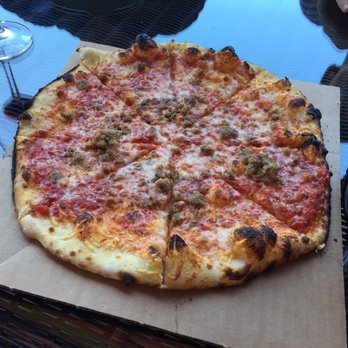 Opolo Vineyards - Sausage Pizza from the wood-fired oven. - Wineries Near Me - Paso Robles, California Opolo Vineyards - Sausage Pizza from the wood-fired oven. - Wineries Near Me - Paso Robles, California