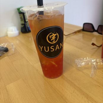 Yusan - Mango BoBa with strawberry - Bubble Tea Near Me - Stroudsburg, Pennsylvania Yusan - Mango BoBa with strawberry - Bubble Tea Near Me - Stroudsburg, Pennsylvania