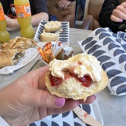 The Cornish Bakery - Scone, jam and clotted cream in that order since were in Cornwall