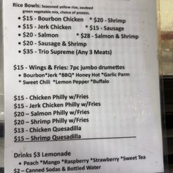 The Bougie Q Grill - Ample menu options.