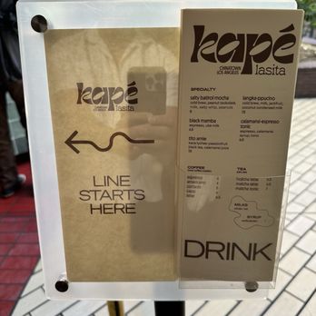 Kape Lasita - Menu - Coffee & Tea Near Me - Los Angeles, California