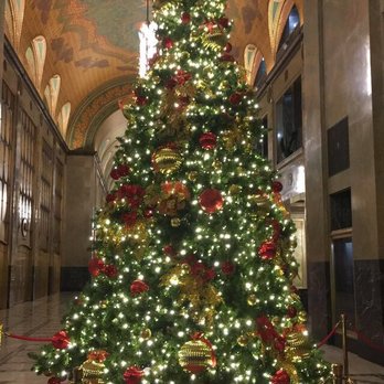 Fisher Building - We stopped by here for the Holiday Lights tour and there were so many beautiful Christmas trees lining the building! - Landmarks & Historical Buildings Near Me - Detroit, Michigan