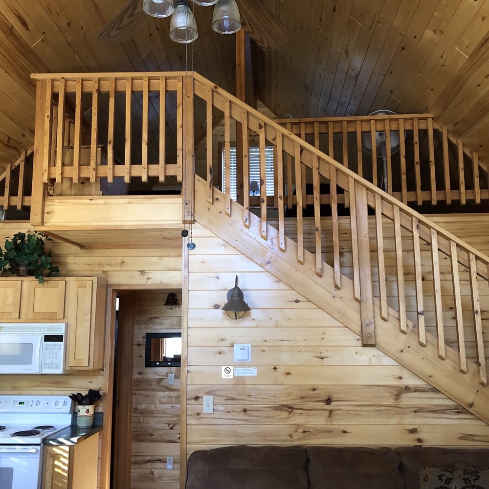 Cabin Fever - From the front door, view of the loft and main room. - Vacation Rentals Near Me - Overgaard, Arizona