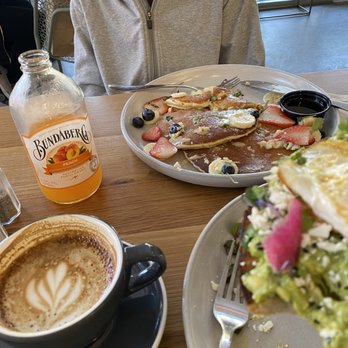 Everyday Eatery - Flat white. Ricotta Hot cakes. Avo toast with egg. - Cafes Near Me - Irvine, California Everyday Eatery - Flat white. Ricotta Hot cakes. Avo toast with egg. - Cafes Near Me - Irvine, California