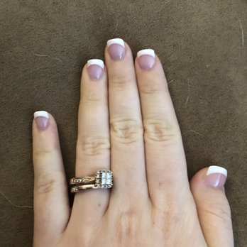 Nails & Beyond - Misaligned arches, different white tip lengths - Nail Salons Near Me - Fort Worth, Texas Nails & Beyond - Misaligned arches, different white tip lengths - Nail Salons Near Me - Fort Worth, Texas