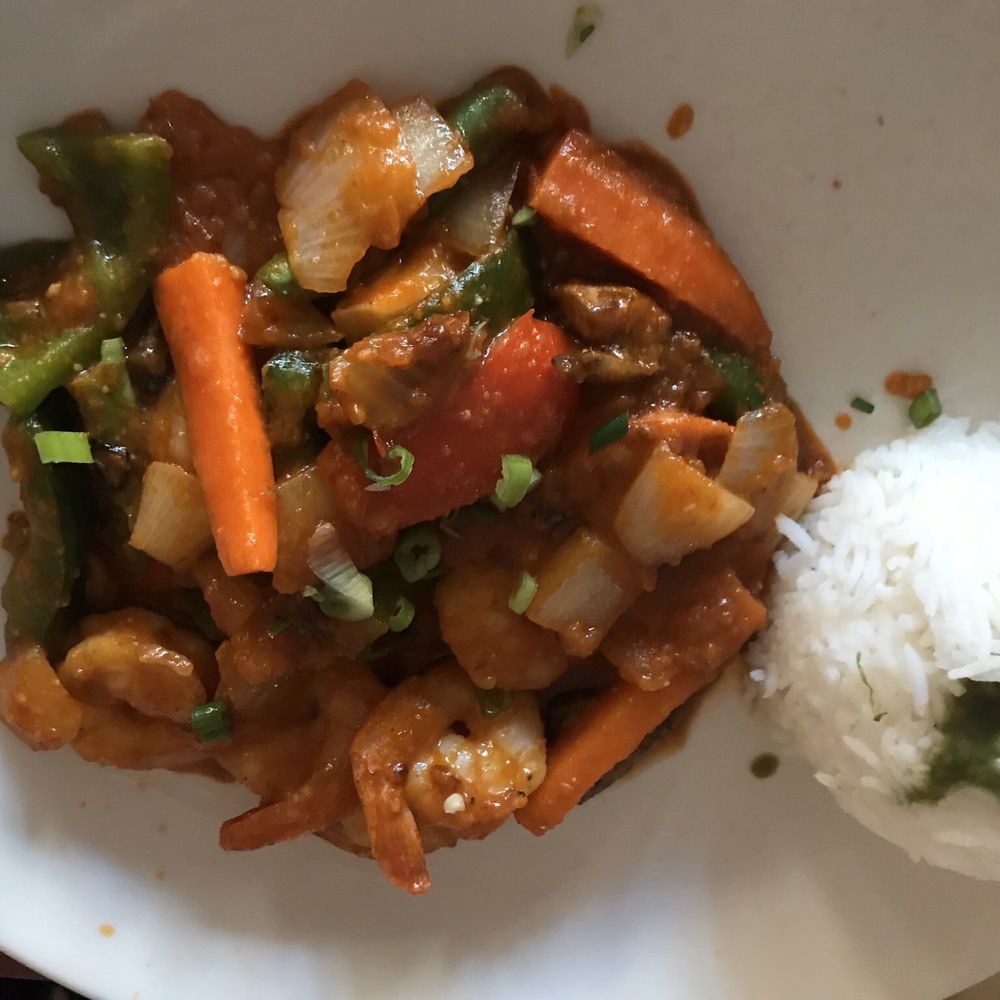 Base Crave - Shrimp Curry Lunch Entree $15 as of 2/2020 - Desserts Near Me - Cambridge, Massachusetts