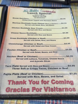 Menu photo 2 Mi Bella Ensenada Fort Worth, TX Menu photo 2 Mi Bella Ensenada Fort Worth, TX