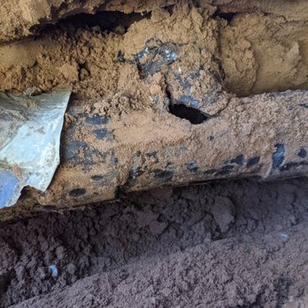Goode Plumbing - They found old 50+ year-old Orangeburg pipe aka How the Gophers got in - Plumbing Near Me - Clovis, California