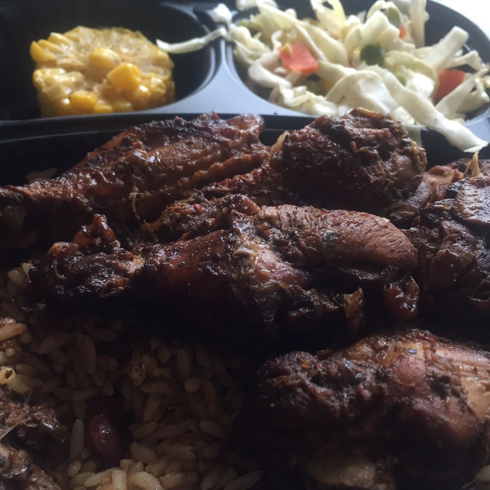 Wi Jammin Catering - Jerk wings, rice and peas, mixed veggies - Caribbean Near Me Wi Jammin Catering - Jerk wings, rice and peas, mixed veggies - Caribbean Near Me