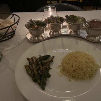 Rasika - Sampler/tasting menu of the mains & saffron rice & okra - Indian Near Me - Washington, DC, District of Columbia