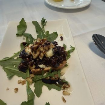 Laboratorio Kitchen - The last fig crostini with Gorgonzola and walnuts. - New American Near Me - Montclair, New Jersey