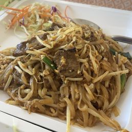 Beef pad thai was delicious! Noodles were soft, sticky and sweet and beef was fresh and not chewy! Beef pad thai was delicious! Noodles were soft, sticky and sweet and beef was fresh and not chewy!