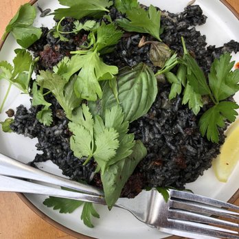 Crudo e Nudo - Squid ink fried rice - Seafood Near Me - Santa Monica, California