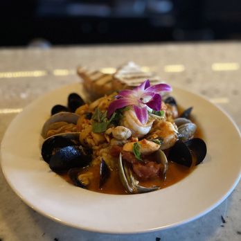 Barrel & Vine - a plate of seafood and rice - American Near Me - Lemont, Illinois Barrel & Vine - a plate of seafood and rice - American Near Me - Lemont, Illinois