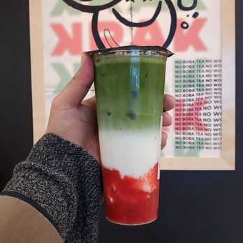 Krak Boba - Strawberry Matcha Latte - Bubble Tea Near Me - Norwalk, California Krak Boba - Strawberry Matcha Latte - Bubble Tea Near Me - Norwalk, California