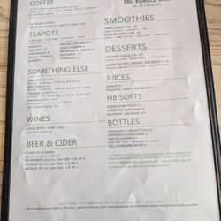 the Handle Bar - Menu side 1