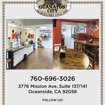 Guanatos City - Menu - Back - Mexican Near Me - Oceanside, California Guanatos City - Menu - Back - Mexican Near Me - Oceanside, California