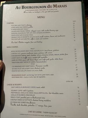 Menu photo 4 Au Bourguignon du Marais Paris, 75