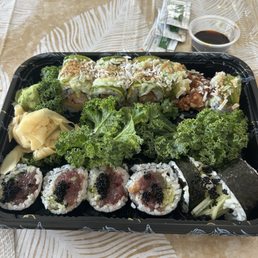 Coconut Shrimp Roll and Tuna Noir special roll Coconut Shrimp Roll and Tuna Noir special roll