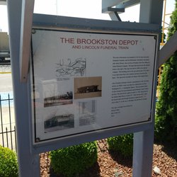 Klous Waugh Bank Park - Brookston Depot plaque