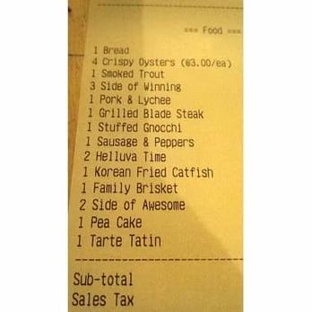 Rose's Luxury - Cute 'surprises' on the itemized receipt! - New American Near Me - Washington, DC, District of Columbia