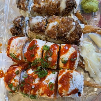 O' Sushi - Top is Loki roll and bottom is #1 roll - Sushi Bars Near Me - Newark, California O' Sushi - Top is Loki roll and bottom is #1 roll - Sushi Bars Near Me - Newark, California