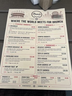 Menu photo 1 Brunch Vancouver, BC Menu photo 1 Brunch Vancouver, BC