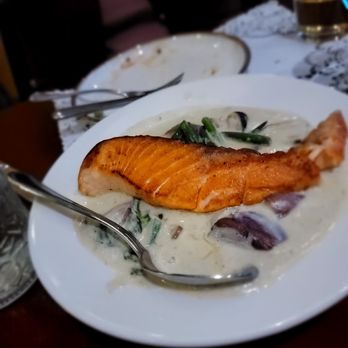 Unique Fusion Restaurant - Salmon Green Curry. Very tasty - Asian Fusion Near Me - New York, New York
