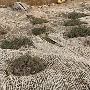 SJR Landscape - New jute mesh to protect hillside, new groundcover & irrigation (not shown) - Landscaping Near Me - Santa Clarita, California SJR Landscape - New jute mesh to protect hillside, new groundcover & irrigation (not shown) - Landscaping Near Me - Santa Clarita, California