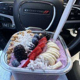 Protein açaí bowl. Delicious and filling, you definitely get your moneys worth. I'll be coming back. Protein açaí bowl. Delicious and filling, you definitely get your moneys worth. I'll be coming back.