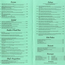 Khun Suda - Dinner menu, part 2