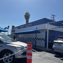 Two-lane drive-through here at StormBurger  on the corner of Cherry and South Street in Long Beach