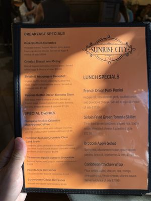 Menu photo 4 Sunrise City Cafe Fort Pierce, FL