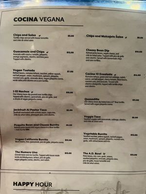 Menu photo 1 Cocina 10 Phoenix, AZ