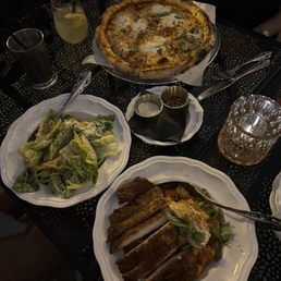 Baby Gem Caesar Salad Bufala Margherita Rigatoni alla Vodka w added chicken, Moscow mule, sangria Baby Gem Caesar Salad Bufala Margherita Rigatoni alla Vodka w added chicken, Moscow mule, sangria