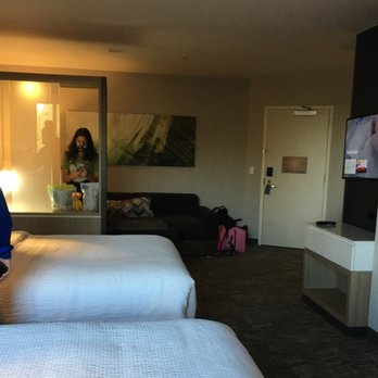 SpringHill Suites by Marriott Ocala - The frosted glass partition was our tween's favorite - Hotels Near Me - Ocala, Florida SpringHill Suites by Marriott Ocala - The frosted glass partition was our tween's favorite - Hotels Near Me - Ocala, Florida