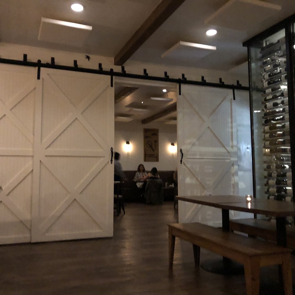 ADEGA Restaurant - love the barn doors, entering the dining area - Portuguese Near Me - San Jose, California