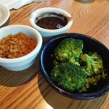 Chili's - Small side cups of beans, rice, broccoli. Pretty meh. - Tex-Mex Near Me - Diamond Bar, California