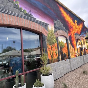 Desert Drifter - Exterior mural - Coffee & Tea Near Me - Oro Valley, Arizona Desert Drifter - Exterior mural - Coffee & Tea Near Me - Oro Valley, Arizona