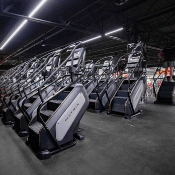 Absolute Recomp Fort Worth - Cardio area at Absolute Recomp Fort Worth featuring rows of stair climbers and modern gym design. - Gyms Near Me - Fort Worth, Texas Absolute Recomp Fort Worth - Cardio area at Absolute Recomp Fort Worth featuring rows of stair climbers and modern gym design. - Gyms Near Me - Fort Worth, Texas