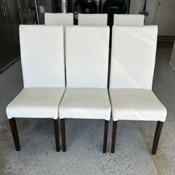 Marys Upholstery - 6 dining chairs in white