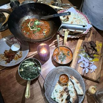 Khan Saab Desi Craft Kitchen - Chicken Karahi, Chicken 65, Veef Kabob, Goat Cheese Kulcha (addicting!), vegetable curry and chicken and butter chicken - Pakistani Near Me - Fullerton, California