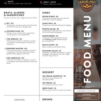 The Casual Pint - Central Phoenix - Menu - Beer Bar Near Me - Phoenix, Arizona The Casual Pint - Central Phoenix - Menu - Beer Bar Near Me - Phoenix, Arizona